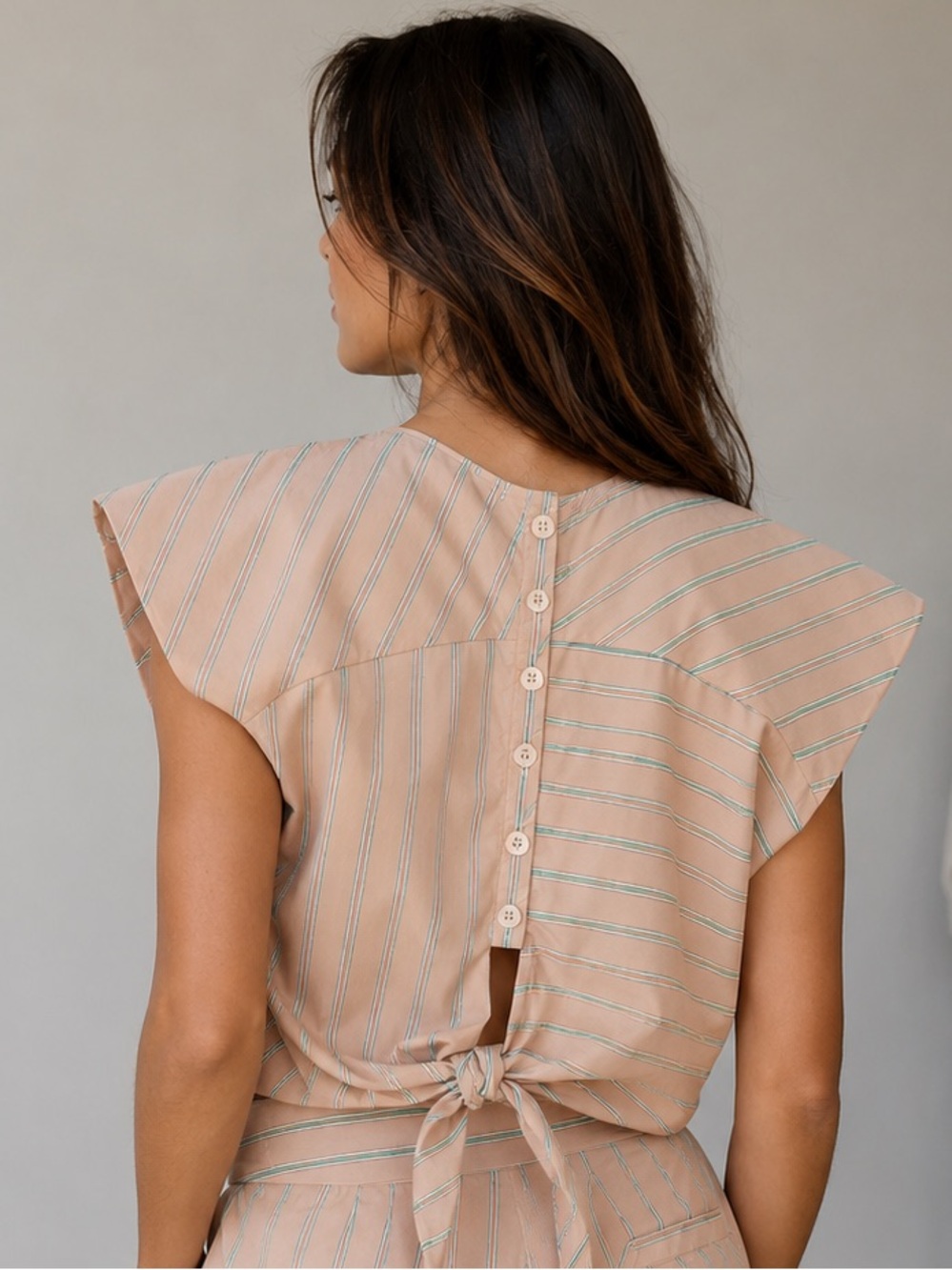 NWT Rachel Comey Sz 0 Oversized Striped Cap-Sleeve Mora Top $350 Cotton top - Picture 2 of 2
